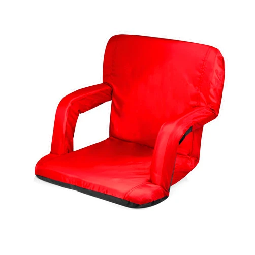 Picnic TIME Ventura Reclining Stadium Seat with Back Support, Padded Bleacher Seat with Backpack Straps, Gaming Chair, Floor Meditation Chair