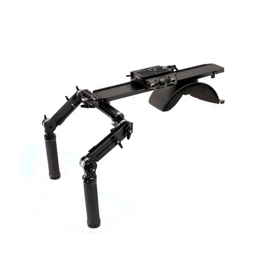 PROAIM Discovery SR-10 Comfortable Shoulder Mount Rig for DSLR Camera Upto 20kg/44lb. Rosette Handle with Wide/Narrow Handle Positioning. 15mm Quick Release Camera Mount, 1/4