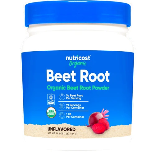 Nutricost Organic Beet Root Powder 1 LB - Vegan, Superfood, Certified USDA Organic