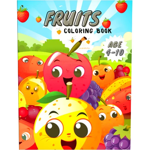 StoryKids ForFun Fruits Coloring Book: Awesome, Funny Fruits, Easy Coloring Pages with Awesome Fruits for Kids Age 4-10