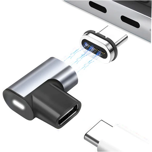 Paiholy Magnetic USB C Adapter, 24Pins Type C Connector Support Thunderbolt 3,USB PD 240W Quick Charge,20Gb/s Data Transfer,4K@60 Hz Video Output Compatible with MacBook Pro/Air and More USB-C Devices