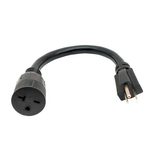 Parkworld 60660 Adapter Cord 15 AMP Household Regular 5-15P Male Plug to NEMA 6-20R (T-Blade 6-15R) Receptacle Female, ONLY Output 125 Volt.