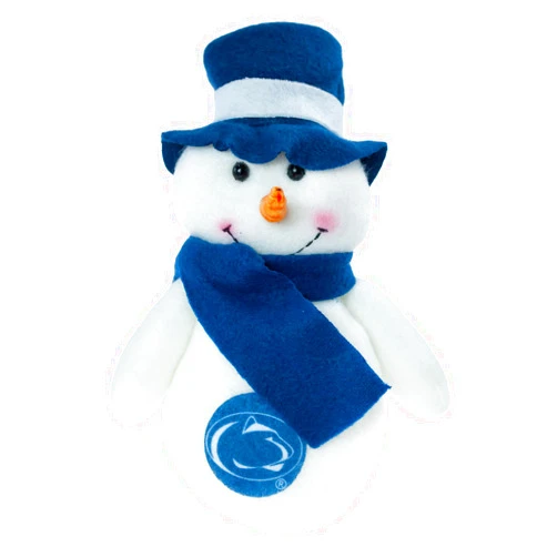 Hanna's Handiworks Penn State University Nittany Lions Plush Snowman Christmas Tree Ornament Decoration Holiday/Dorm Decoration - Show Your NCAA Big 10 School Spirit
