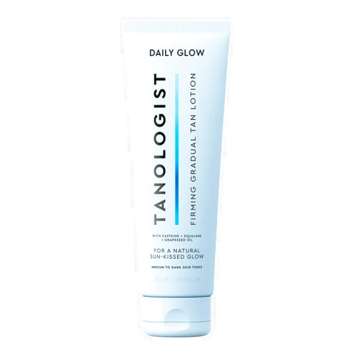 Tanologist Firming Daily Glow - Medium/Dark - Toning & Firming Gradual Tan Lotion - Natural, Sun Kissed Glow - Daily Tanning Lotion with Caffeine, Squalane & Grapeseed Oil - 8.45 fl oz