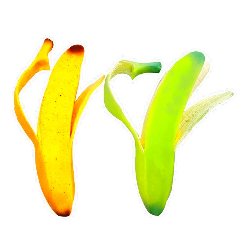 Funnysquee 1 Pcs Green Banana and 1 Pcs Yellow Banana Squishies Stress Relief Soft Scented Simulation Bananas Fruit Toys Cute Birthday Gift Novelty Toy for Kids (1 Green and 1 Yellow Bananas)