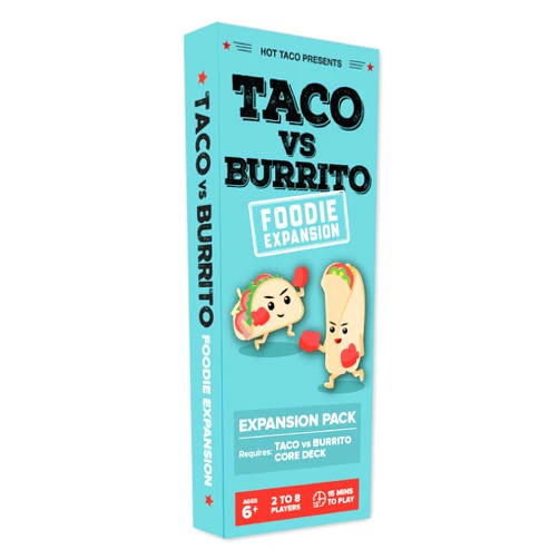 Taco vs Burrito Foodie Expansion Pack - Requires Core Game to Play - Card Game Created by a 7-Year-Old and Perfect for Families, Friends, Adults, Teens & Kids.