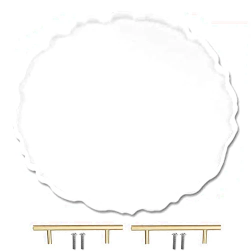 ResinWorld 13 inches Large Silicone Tray Mold, Big Geode Silicone Mold for Resin, Irregular Shaped Round Resin Geode Tray Molds for Making Resin Craft DIY Home Decoration