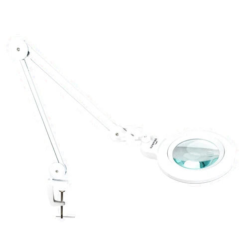 Bemelux Bifocals Magnifying Desk Lamp with Clamp, 5 Diopter with 20 Diopter, 6 Inch Detachable Lens and 120PCS LEDs, 3 Color Modes 1200 Lumens Swivel Arm Magnifying Lamp with Light for Crafts