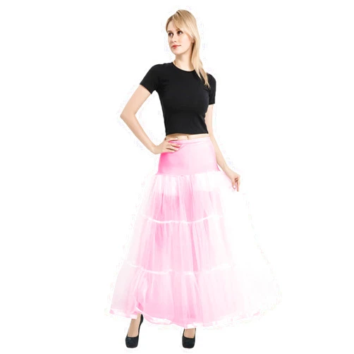 Kampf Skirt for Women 2023 Solid Color Tiered Petticoat Casual Flowy Swing Daily Skirt Fashion Layered Elastic Skirt