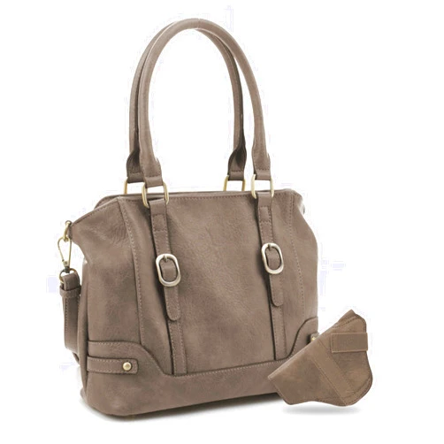 JESSIE & JAMES Elena Concealed Carry Satchel Purse Top Handle Shoulder Tote Bags For Women with Lock and Key