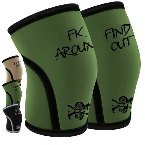 Iron Infidel Knee Sleeves for Weightlifting & Powerlifting (7mm Pair) For Men & Women - Knee Wraps for Weight Lifting, Squats, Fitness, Gym Workout, Crossfit - Knee Compression Sleeve Support (Large - Green)