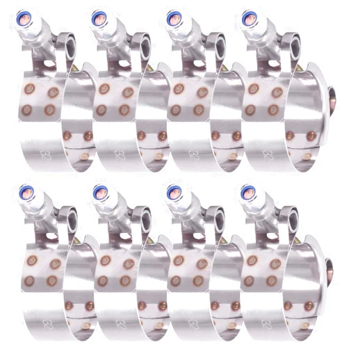 Hilitchi 8Pcs Stainless Steel T-Bolt Clamps with Rounded Band Edges Heavy Duty Turbo Intake Intercooler Clamp (32-37MM) for 1Inch