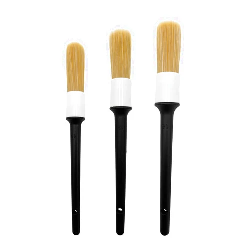 Ziciner 3PCS Car Detailing Brush Set, Ultra Soft Car Detail Brushes, No Scratch Car Cleaning Tools, Auto Interior Cleaner Accessories for Interior Exterior, Wheels, Tires, Leather Seats