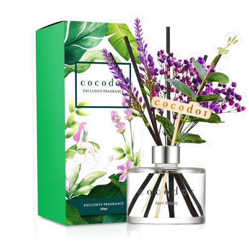 Cocod'or COCODOR Lavender Reed Diffuser/April Breeze/6.7oz/1Pack / Home Fragrance Scent Essential Oil Stick Diffuser for Bedroom Bathroom Home Décor