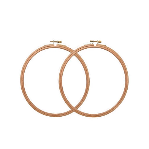 Ebherys Beech Wood Embroidery and Cross Stitch Hoops, 2pcs of 12 Inch Hoops Wooden Round Frame set, large size of hand embroidery hoop frame (12Inch)