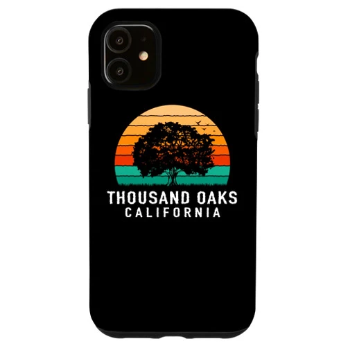 CA Home State Themed Tourist Gift Ideas Thousand Oaks Vintage Sunset California Souvenir Case for iPhone 11