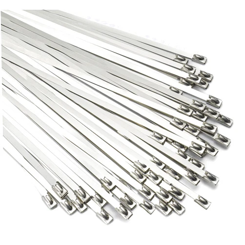 SunplusTrade Metal Zip Ties 11.8 inch 100pcs 304 Stainless Steel Zip Ties Heavy Duty Multi-Purpose Self-Locking Cable Ties for Machinery, Vehicles, Exhaust Wrap, Farms, Pipes, Roofs, Cables, and Outdoor Fence
