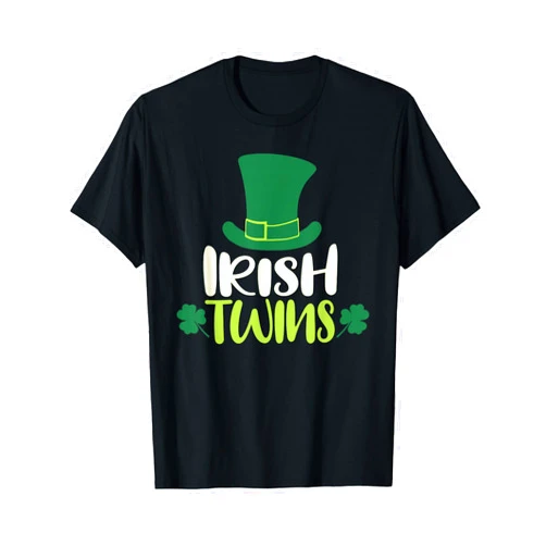 Ireland Funny Irish Saint Patricks Day Twin Outfit Irish Twins Funny Matching Saint Patricks Day Twins T-Shirt