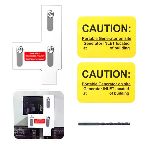 Natupal Generator Interlock Kit Compatible with Siemens or Murray 200 Amp Panel, 1 1/10 Inch Spacing Between Main and Branch Breaker