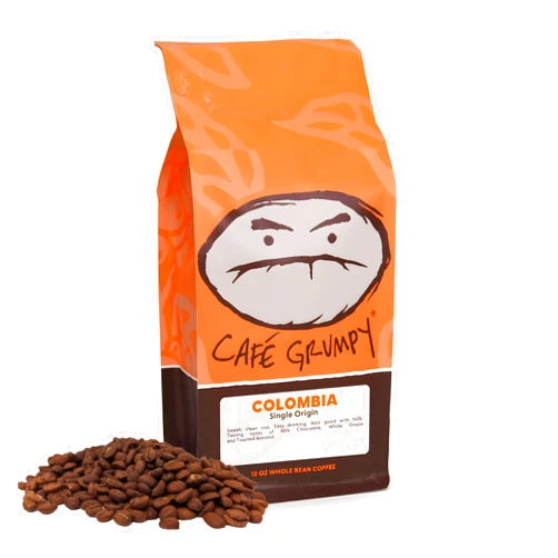 Café Grumpy Coffee - Colombia Whole Beans Arabica, 12oz Bag, Single Origin, Medium Roast, Drip, French Press, Pour Over, Cold Brew (Whole Beans)