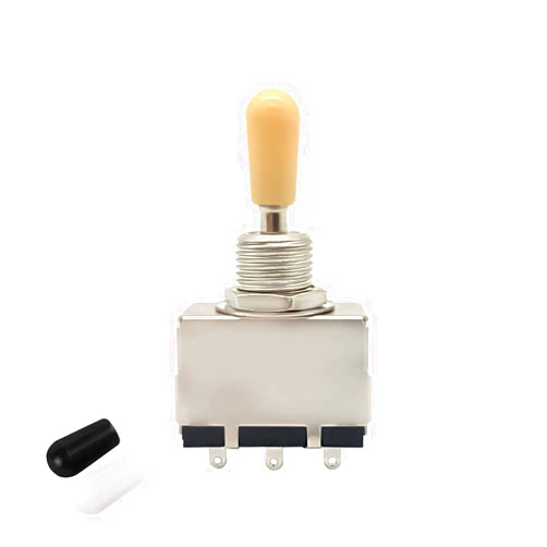 FLEOR 3 Way Toggle Switch Enclosed Pickup Selector with 3pcs Plastic Tips for Les Paul Style Electric Guitar Part