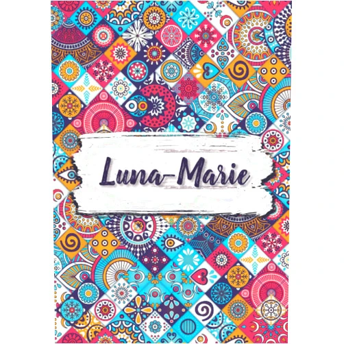 Swenja GRR Frederike Publishing Luna-Marie: Notizbuch A5 | Personalisierter vorname Luna-Marie | Geburtstagsgeschenk für Frau, Mutter, Schwester, Tochter | Design: Ethnische florale ... A5 (14,8 x 21 cm) (German Edition)