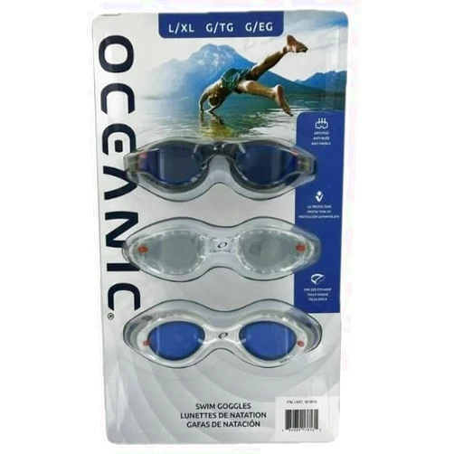 Oceanic Swim Goggles 3-Pack (Large-XL)