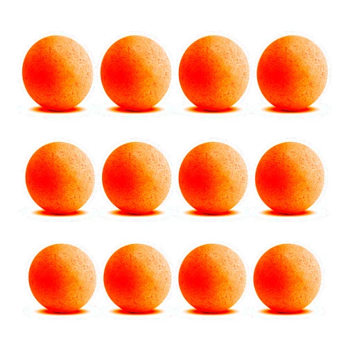 René Pierre Foosball Table Replacement Cork Balls Set of 12 - Orange Fluo