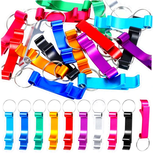 Lemecima 100pcs Personalized Bottle Opener Keychain Bulk Custom Engraved Text/Logo Keychains Customized Beer Bottle Opener for Bar, Graduation,Party,Wedding Favors Gift