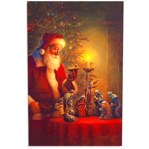 Sftghdrgsad Greg Olsen Painting Artist's Christmas Spirit Poster Decor Painting Canvas Wall Art Living Room Poster Bedroom Print (08×12inch- Framed)