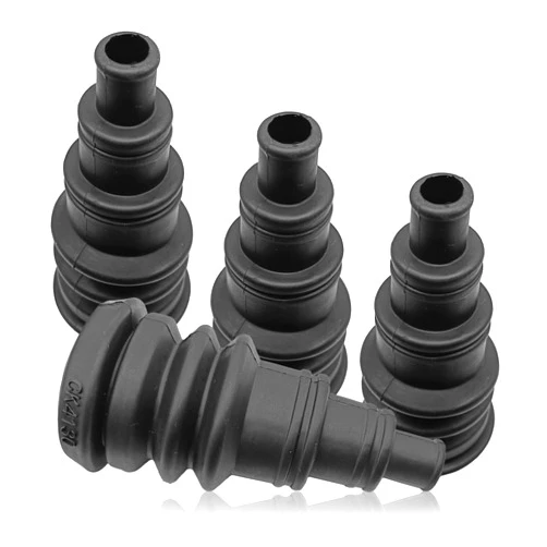 CmeRto 4 Pieces Universal Firewall Boot Automobile Rubber Grommets 3/8 to 1 Inch Diameter Wire Bundle-Quick & Easy Grommet for Running Cable Through Firewalls & Bulkheads Safely
