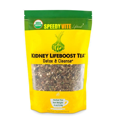 SpeedyVite Kidney Bladder LifeBoost Tea Herbal Supplement - USDA Organic Cleanses & supports urinary tract health - Marshmallow root Dandelion Goldenrod Juniper Hydrangea +more Natural Detox