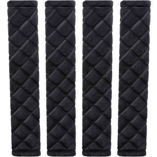 Tatuo 4 Pack Seat Belt Cover Extra Long Seat Belt Pads for Car Seatbelt Protector Soft Comfort Safe Belt Shoulder Strap Covers Harness Pads Helps Protect Your Neck and Shoulder(Black, 10.6 Inch)