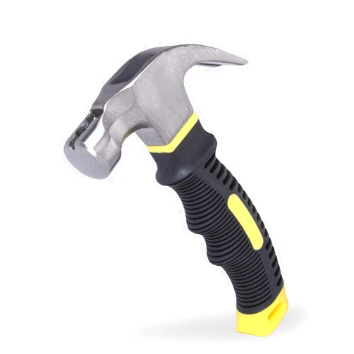 EFFICERE 8-oz. All-Purpose Stubby Hammer with Magnetic Nail Starter, Durable Alloy Steel Head and Fiberglass Handle | Perfect for General Household Projects, Garage, College Dormitory, Office and Shop