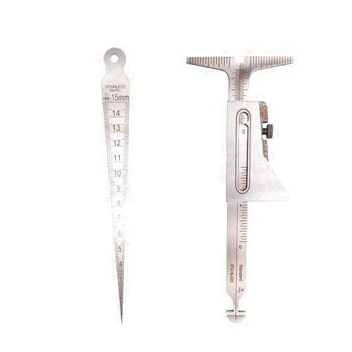 Necygoo Weld Gauge Set Hi-Lo Welding Gauge and 1/32-5/8 Inch 1-15mm Taper Gauge Stainless Steel Imperial Metric Measurement Welding Gauge