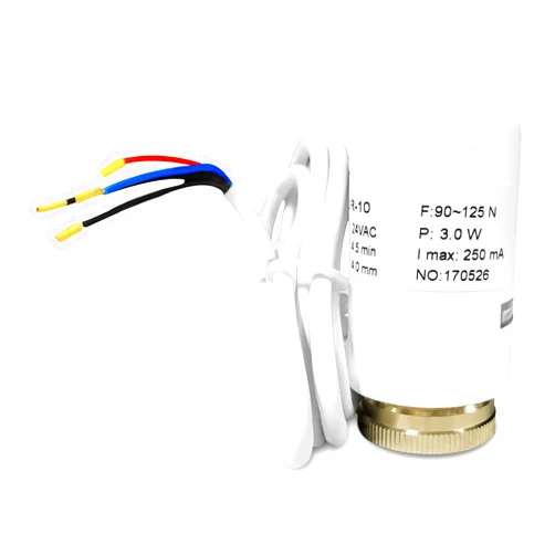 PIPROX 4 wire Thermal Actuator – 24 Volts Thermal Actuator for Precise Heating Control – Radiant Floor Heating Manifold – Improve Energy, Cost Efficiency & Easy Installation