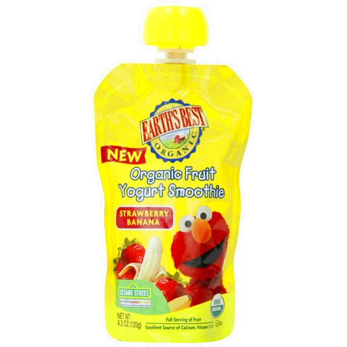 Earth's Best Sesame Street Fruit Yogurt Smoothies - Strawberry Banana - 4.2 oz - 6 pk