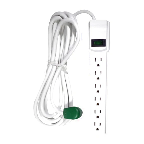 Go Green Power Inc. Go Green Power GoGreen Power GG-16103M-12 - 6 Outlet Surge Protector With 12ft Cord, White