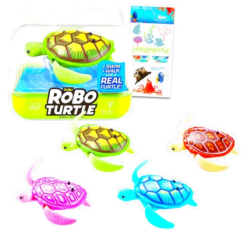 Platinum Series Zuru Robo Alive Turtle - Zuru Robo Alive Set Bundle includes a Robotic Turtle and a Finding Dory Stickers | Robotic Fish Bath Toy