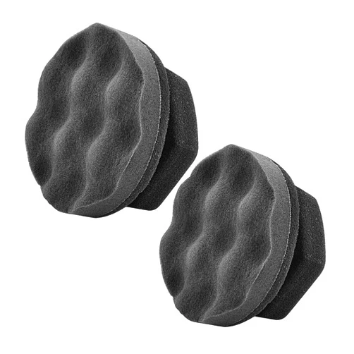 IPELY 2 Pack Large Tire Shine Applicator Pad, Durable and Reusable Hex-Grip Tire Dressing Applicator Pad for Applying Tire Shine