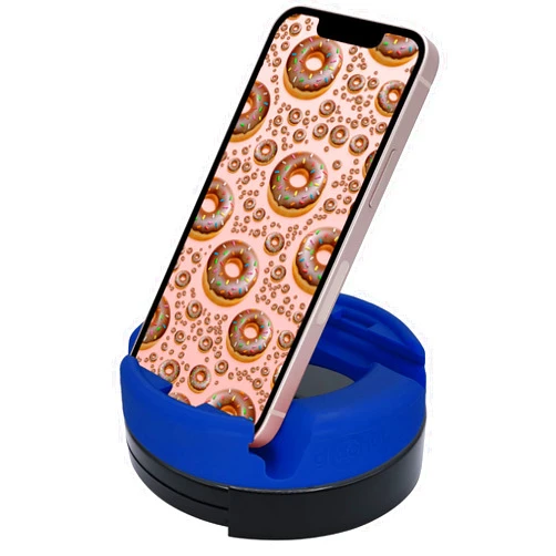 GoDonut – Phone Stand 360 Swivel – Cell Phone Holder + iPad Stand Desk Organizer - Compatible with Tablet, iPhone, Kindle & Most Smartphones – Blue