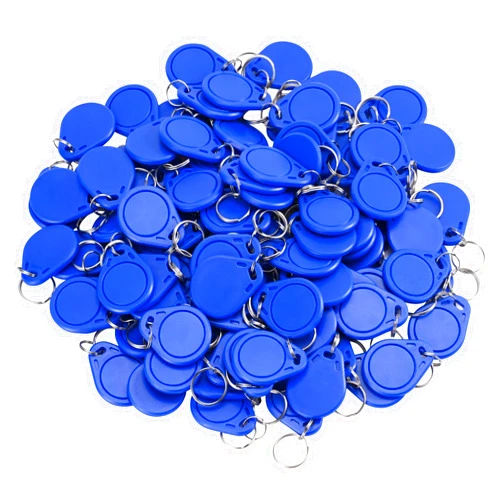 NCLTHS 100pcs RFID Key Fob ID Card Key Tags 125KHz RFID EM-ID Card Keyfob for Door Access Control - Read Only (100 PCS Keyfobs)