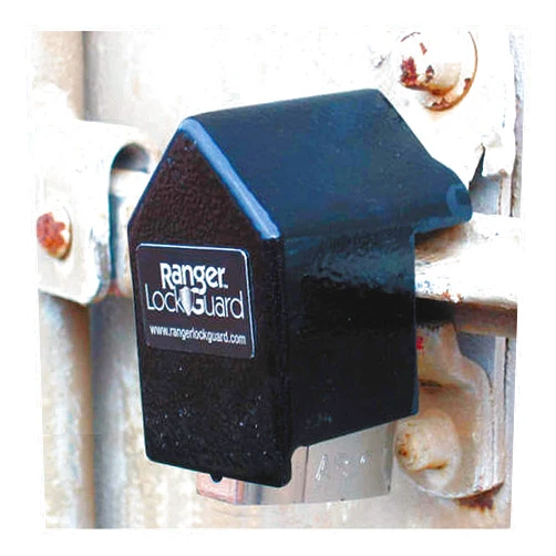 Ranger Lock Padlock Guard,Hardened Steel,Blk,2-3/4