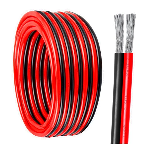 Kimbluth 12 Gauge Wire 2 Conductor Tinned Copper Cable, Flexible 12 AWG Marine Wire for Solar Panel, LED Strip, Boat, Automotive, Trailer and Speaker (12 Gauge 100FT)