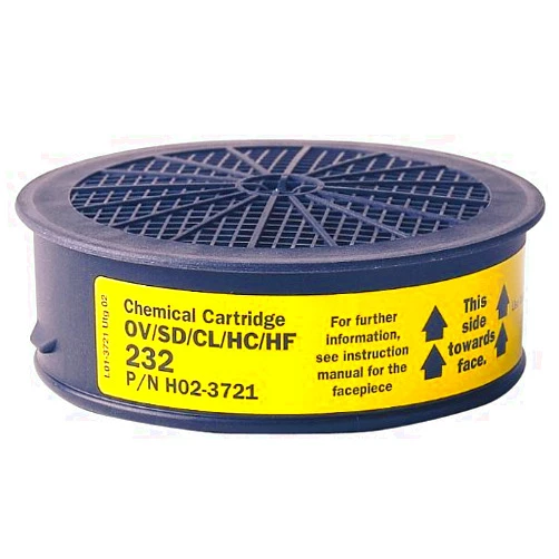Sundström Sundstrom H02-3721 SR 232 Organic Vapor/Acid Gas Chemical Cartridge OV/SD/CL/HC/HF (4 Pack)