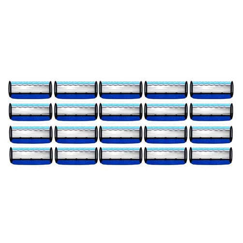 EZIIS Fusion 5 Blade Refills Fusion Razor Blades Refills 20 Pieces,,Men's Fusion Razor 5 Blade Replacement,Fusion 5 Blades Refills fusion 5 refills（20 Pieces）-T3 1 Count (Pack of 20) Fusion5 Blue