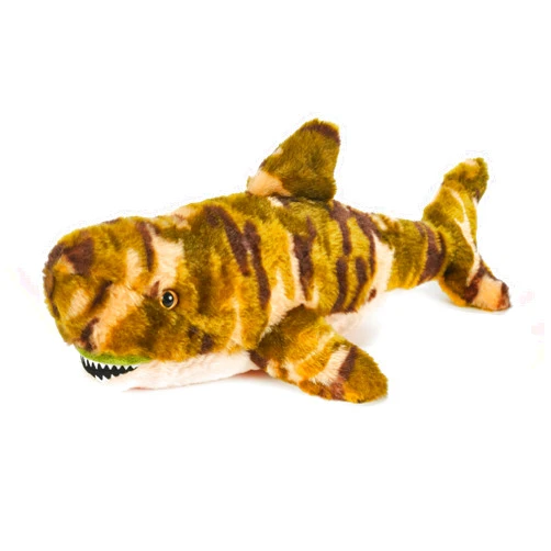 The Petting Zoo Camo Tiger Shark Stuffed Animal, Gifts for Kids, Ocean Animals, Tiger Shark Plush Toy, Camo Green 21 inches