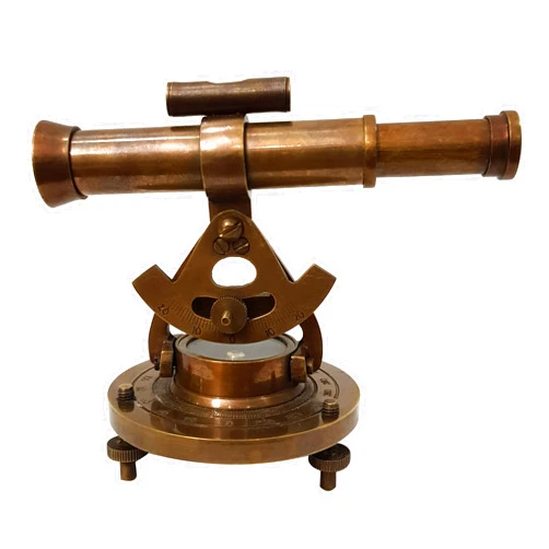 CollectiblesBuy Antique Brass Nautical Alidade Telescope Compass Surveying Theodolite Marine Home/Office Table Decor Antique Survey Transit Telescope Instrument Compass