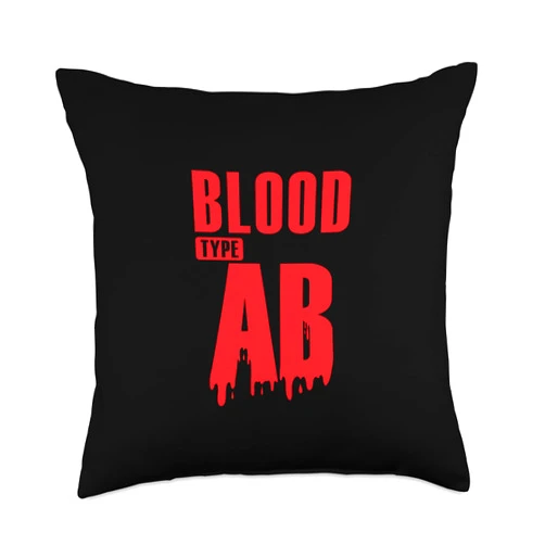 blood group blood inheritance rhesus factor genes Type AB Rhesus Factor Blood Group Heart Throw Pillow, 18x18, Multicolor