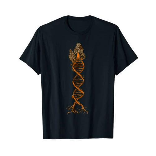 InGENIUS Morel Mushroom Shirts & Gifts Mushroom Cottagecore DNA Morel Hunter Hunting Mycology T-Shirt